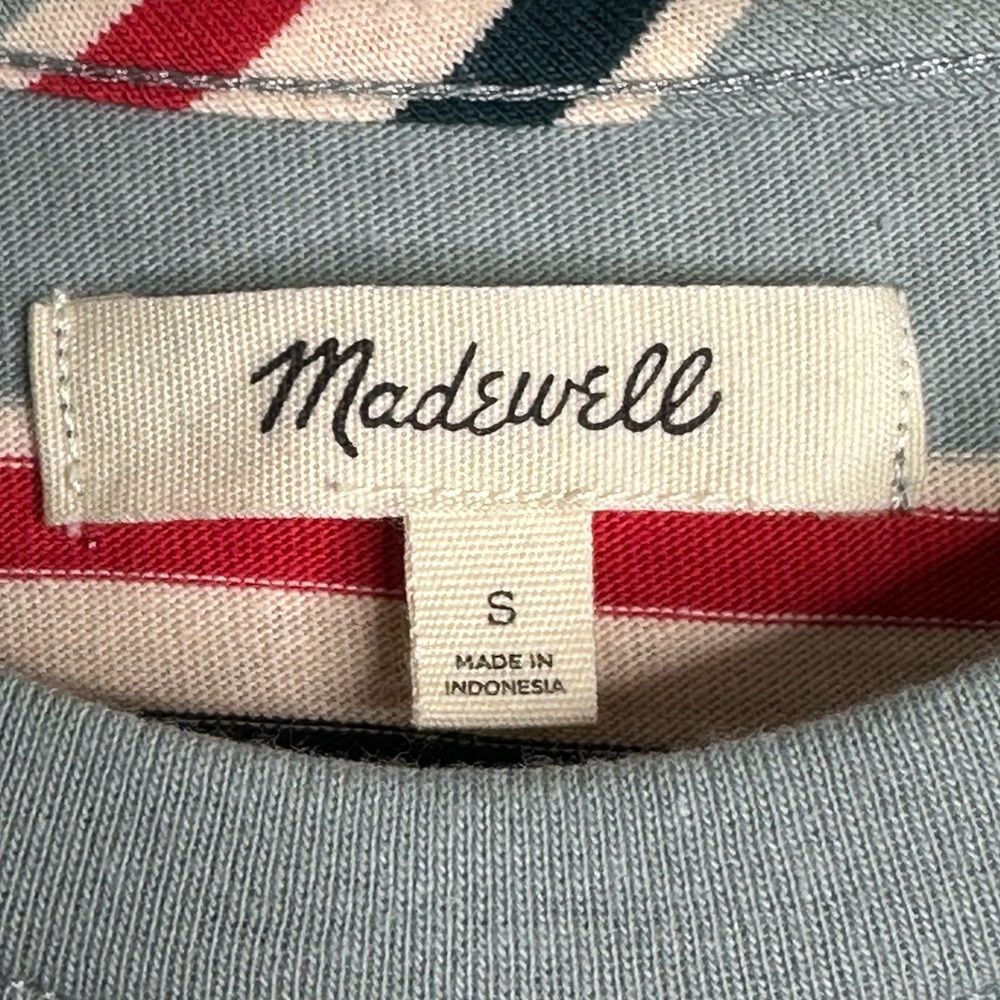 Madewell Women’s Tee Dress in Alchester Stripe Size Small - Picture 4 of 9